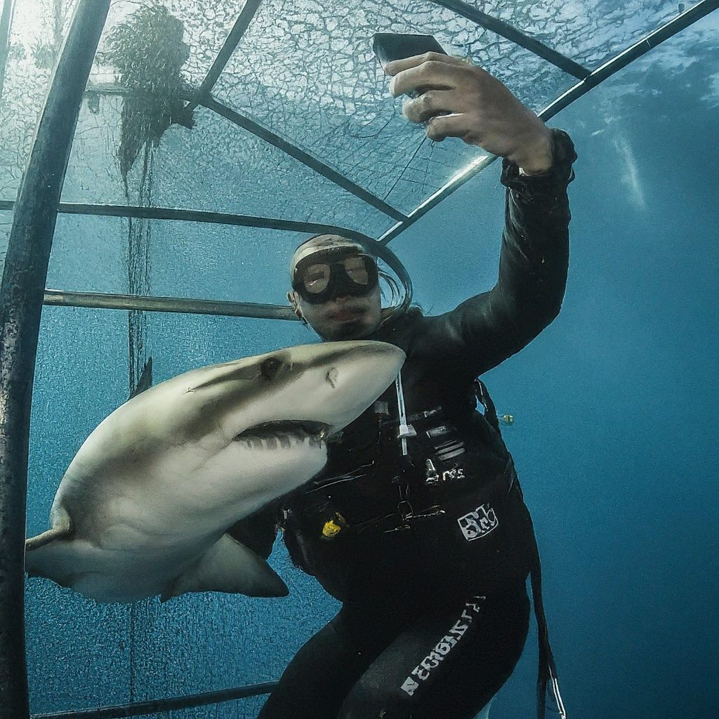 shark cage diving